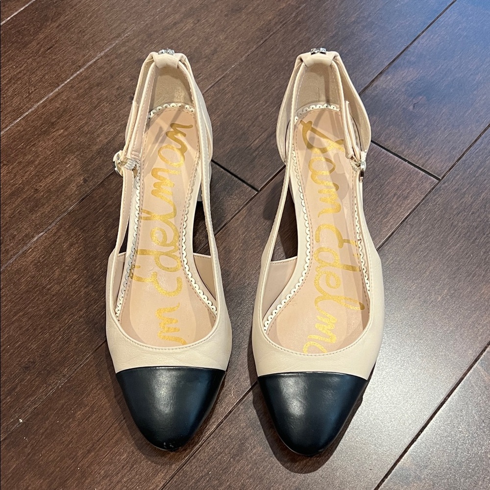 Sam Edelman Slingback Beige and Black Heel